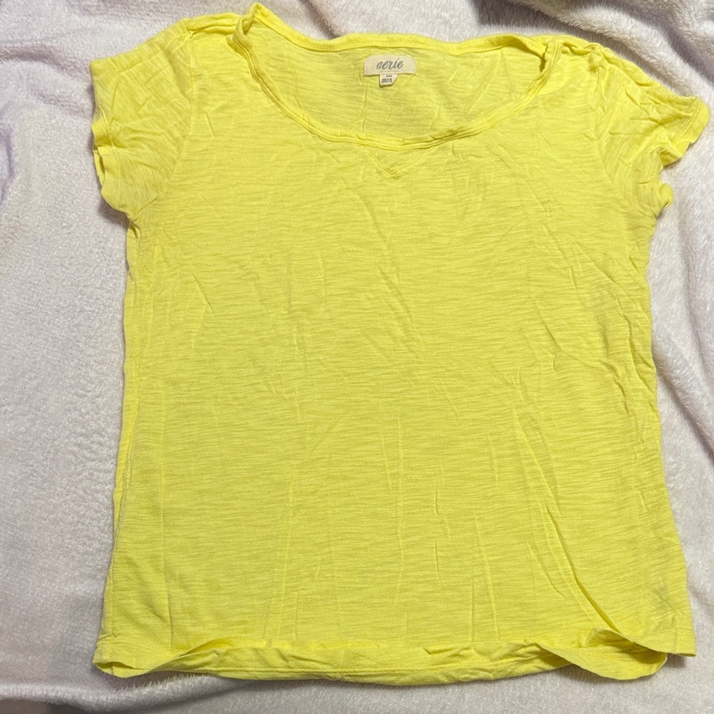 Aerie Bright Yellow Short Sleeve Tee